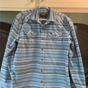 Howler Brothers Blue Striped Long-Sleeve Button-Down Shirt